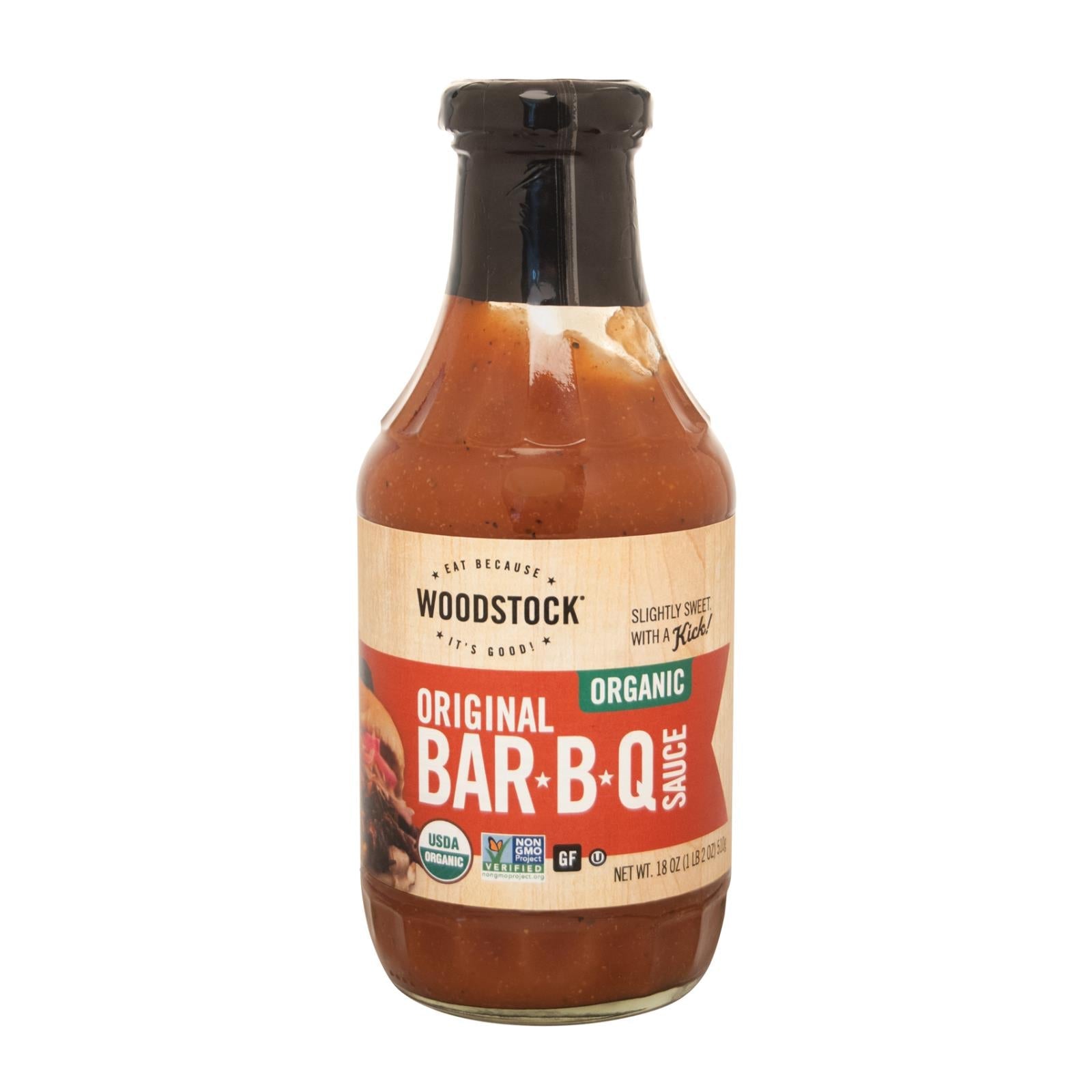 Woodstock Organic BBQ Sauce, 18 oz (Case of 12) - Gluten-Free Condiment