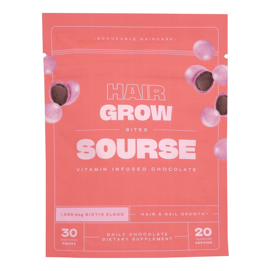 Sourse Hair Grow Bites, 6-Pack of 30-Count, Hair Vitamin Gummies for Faster Hair Growth