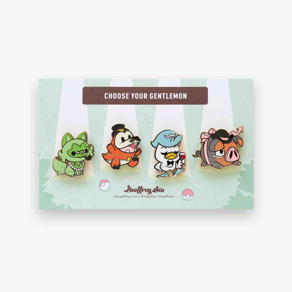 Gentlemon 9 Hard Enamel Pins