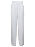 Dries Van Noten Women White Pants With Pressed Crease In Acetate Woman