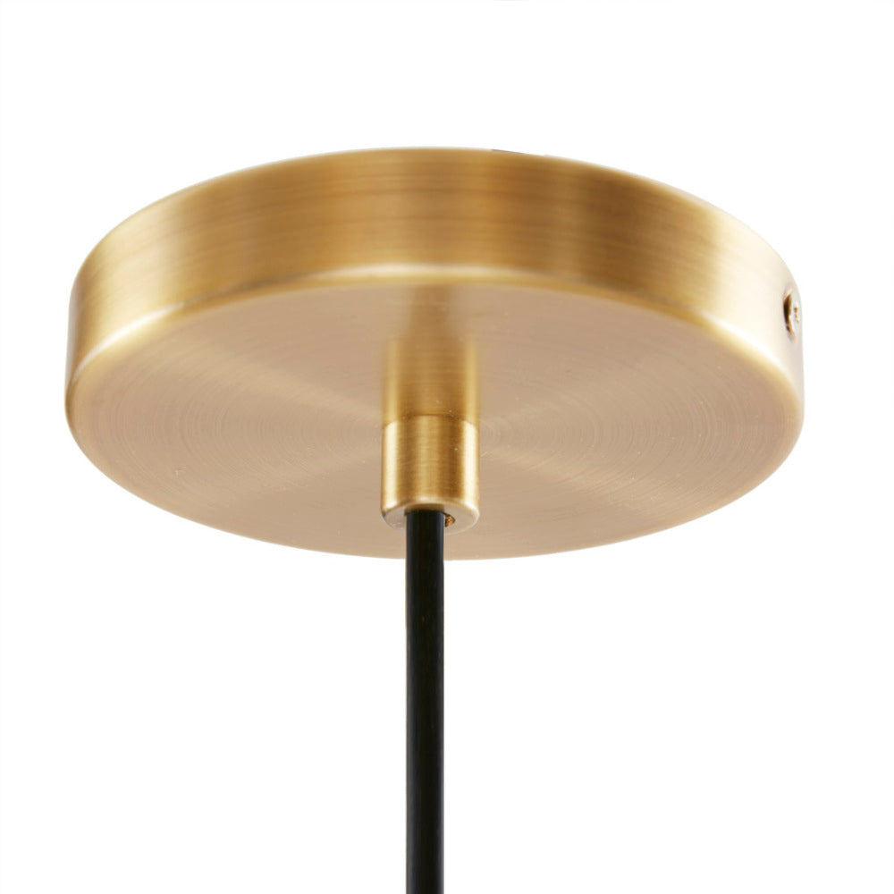 Bell Glass Pendant Light – Gold, Bronze or Silver Metal Base, Clear Glass Shade & Adjustable Cord | 9" Dia