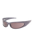 Balenciaga Women Grey 'Reverse Xpander 2.0 Rectangle' With Logo In Aluminum Woman