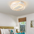 20" Bladeless Flush Mount Ceiling Fan with LED Light & Remote – 6 Speeds, Reversible & Dimmable | Modern Minimalist