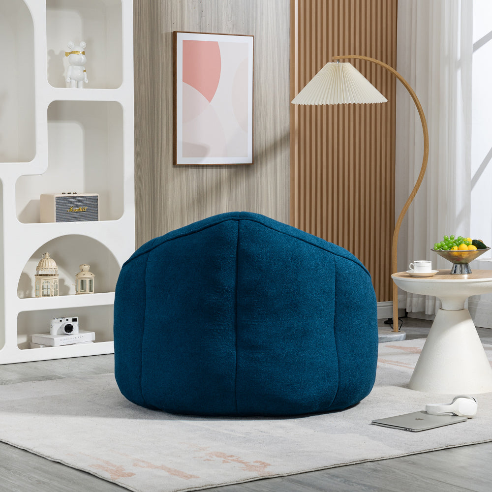 Bean Bag Sofa Chair with Footrest | High-Density Foam Fill & Super Fibre Fabric — Adult Lounger for Living Room & Bedroom