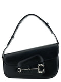 Gucci Women 'Gucci Horsebit 1955 Small' Black Shoulder Bag With Horsebit Detail In Leather Woman