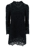 Isabel Marant Women 'Daphne' Mini Black Dress With Flower Embroidery In Guipure Woman