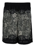Acne Studios Men White & Black All-Over Graphic Print Sport Shorts In Viscose Man