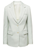 Lanvin Women Light Green Mono-Breasted Blazer With Pockets In Wool Woman