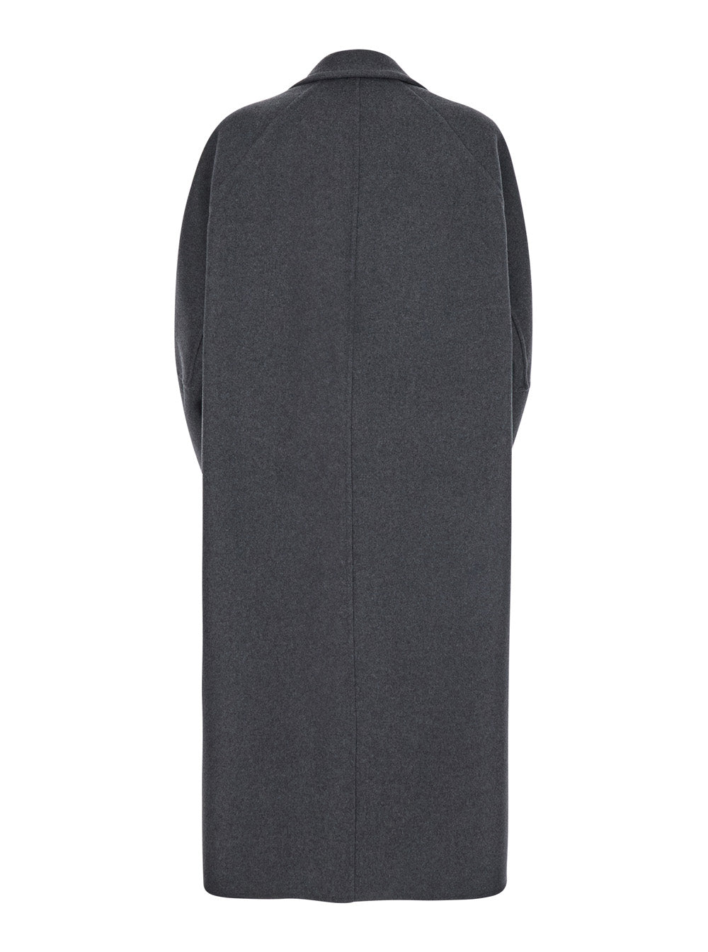 Max Mara Women 'Asburgo' Grey  Coat With Notched Revers In Virgin Wool Blend Woman