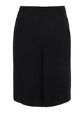 Gucci Women Black High Waist Skirt With Logo Lettering On Waist And Zip Puller In Wool Woman