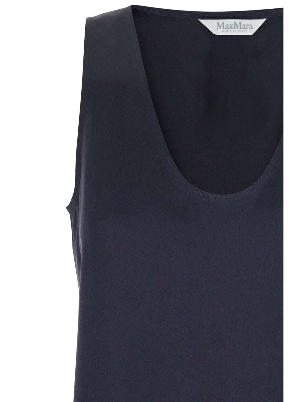 Max Mara Women 'Filly' Blue Sleeveless Top With Round Neck In Silk Woman