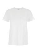 Max Mara Women 'Papaia' White Crewneck T-Shirt With Tonal Logo Embroidery On The Front In Cotton Woman