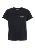 Givenchy Women Black Crewneck T-Shirt With Logo Lettering On Front And Rear In Cotton Woman