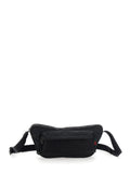 Gucci Men Black Pouch With Adjustable Waist Strap And Logo Lettering On The Front In Gg Canvas Man