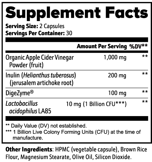 Organic Apple Cider Vinegar Capsules