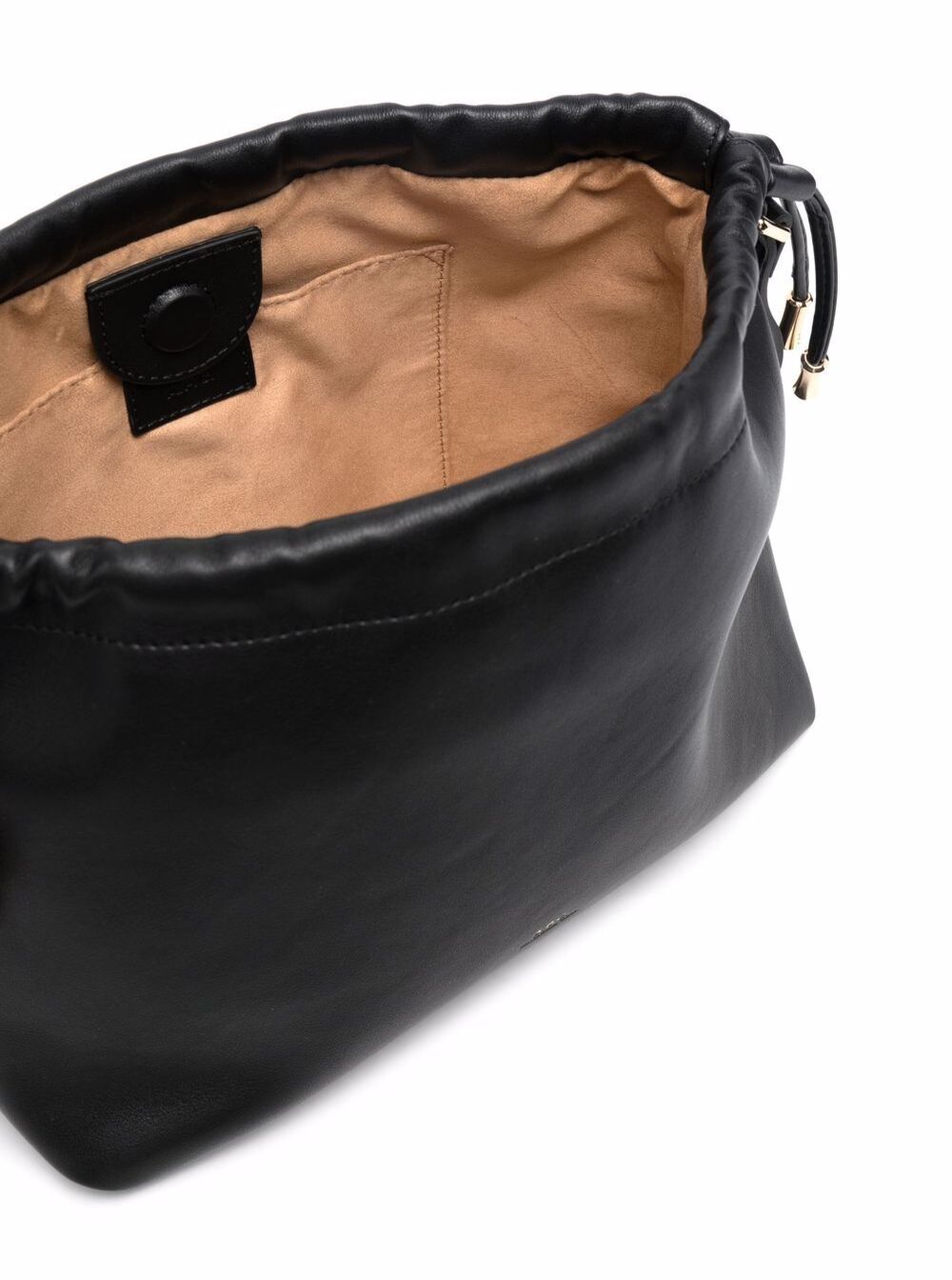 A.P.C. Women Black Crossbody Bag With Logo Lettering On The Front And Drawstring Closure In Ecoleather For Women