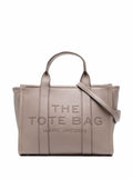 Marc Jacobs Women The Tote Bag Medium With Hammered Leather Logo Beige Women