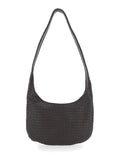 Bottega Veneta Men Brown  Crossbody Bag With Top Zip Closure And Intreccio Motif In Leather For Men
