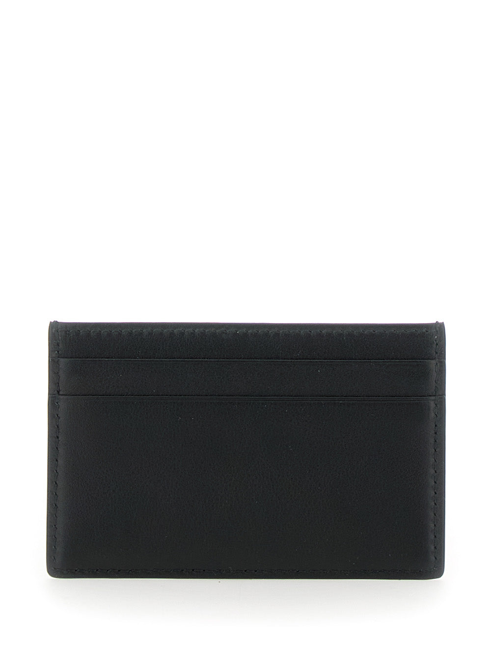 Gucci Men Card Holder With Gg Plate On The Front In Black Leather For Men