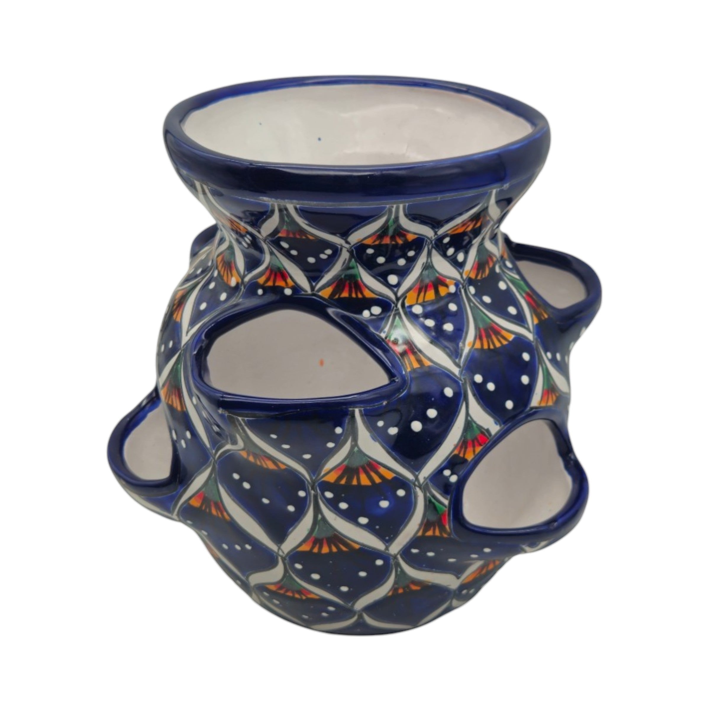 Talavera Strawberry Planter | Blue Peacock Design