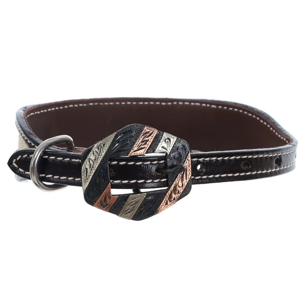 FloraHide Leather Dog Collar