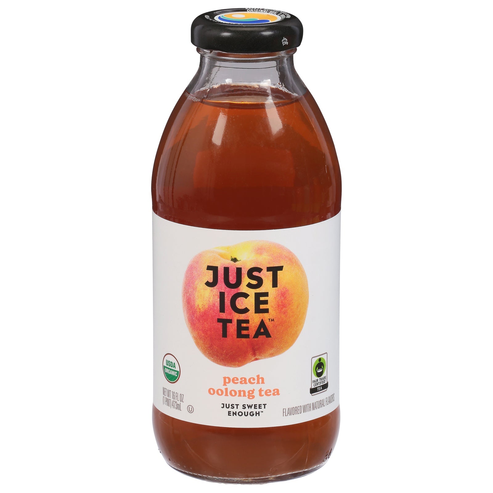 Just Ice Tea Organic Peach Oolong Tea, 16 fl oz , 12 Count