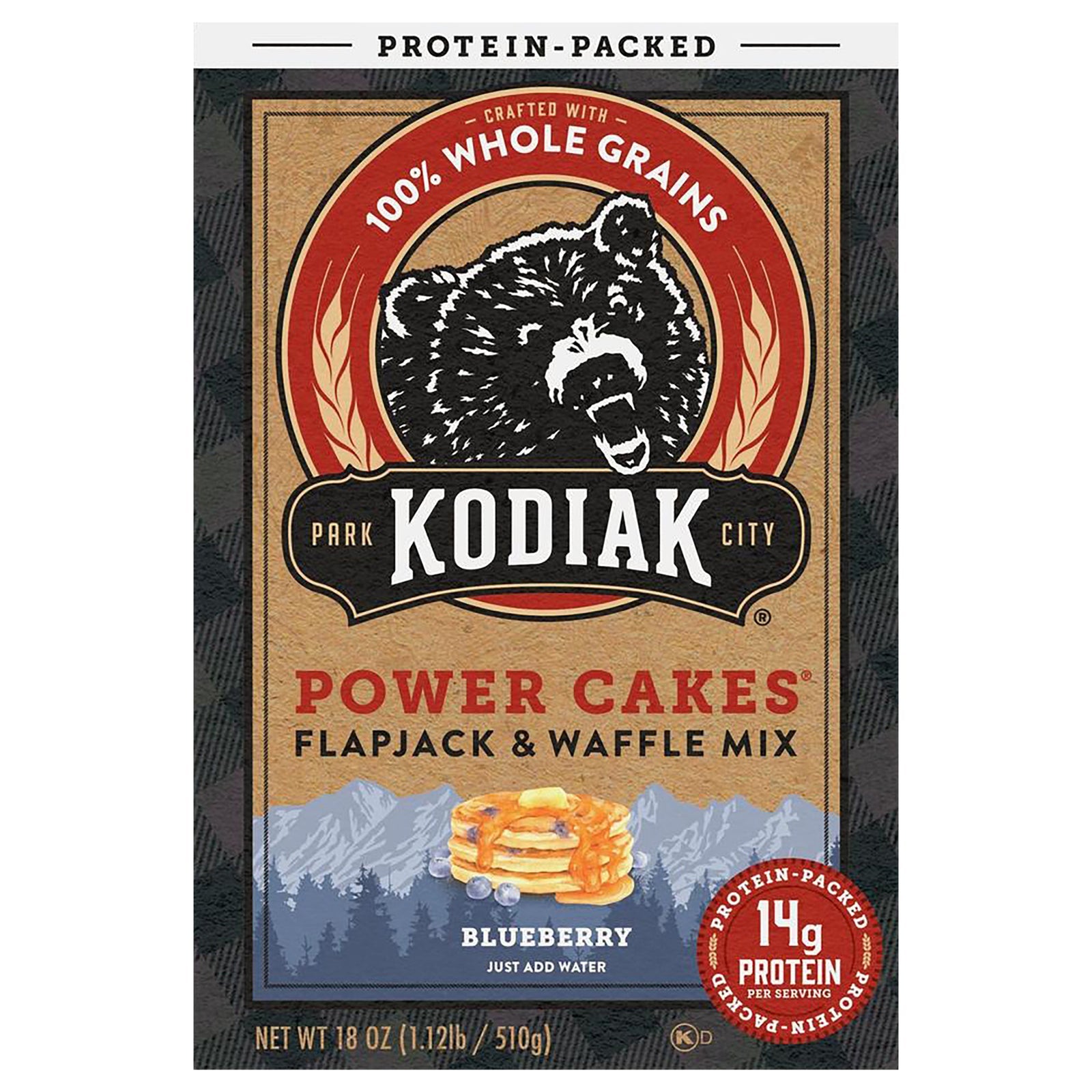 Kodiak Cakes Blueberry Muffin Mix - 6  of 18 oz. - High Protein Flapjack and Waffle Mix