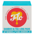 Flo Bamboo Ultra-Long Pads with Wings - 8-10 Count - Overnight Absorbency