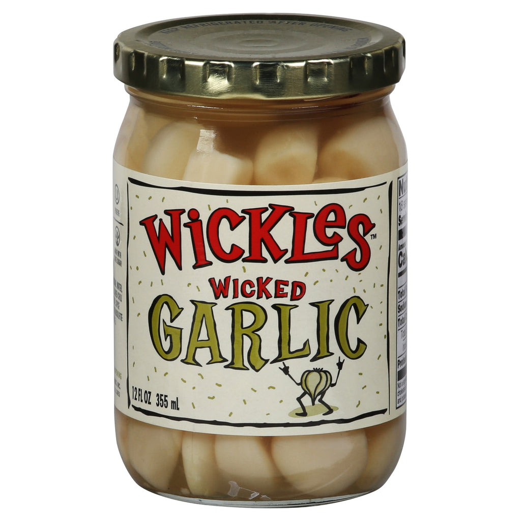 Wickles Wicked Garlic Pickles, Case of 6, 12 Fl Oz Jars