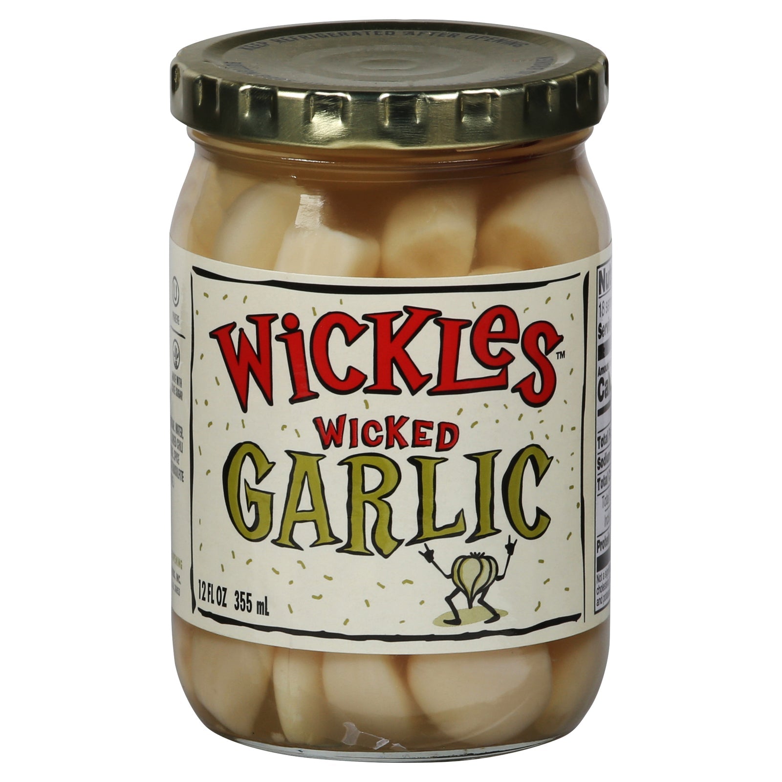 Wickles Wicked Garlic Pickles, Case of 6, 12 Fl Oz Jars