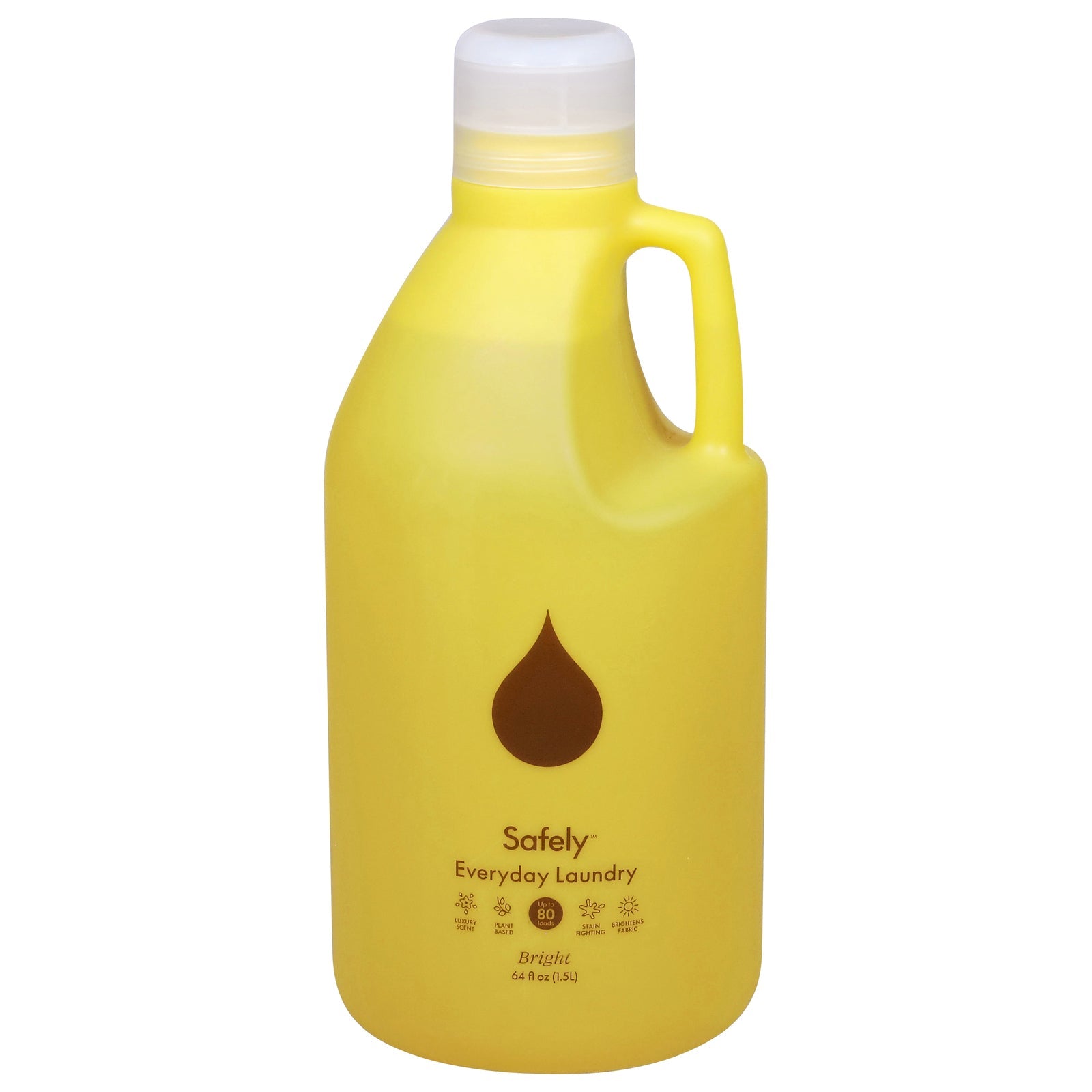 Safely Liquid Detergent Bright, 64 fl oz (Pack of 4) - Stain Fighting Power
