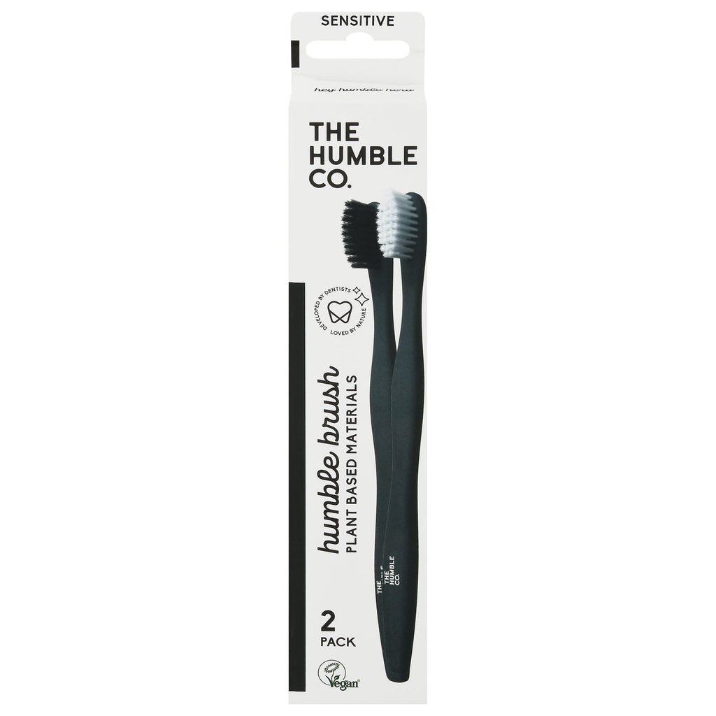 The Humble Co. Soft Bristle Toothbrushes, White & Black, 6-Count.