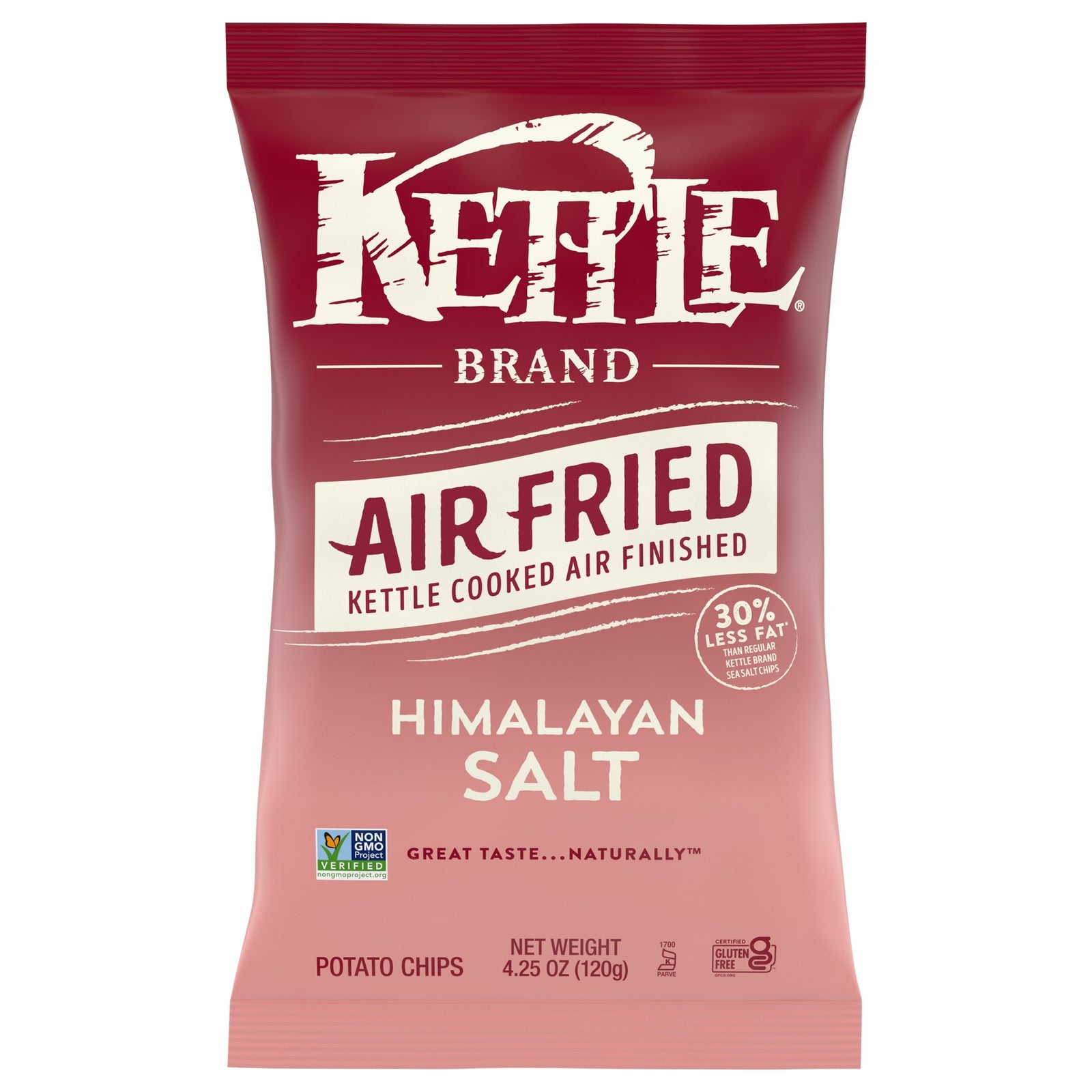 Kettle Brand Air Fried Himalayan Salt Potato Chips, Pack of 15 - 4.25 oz Bags