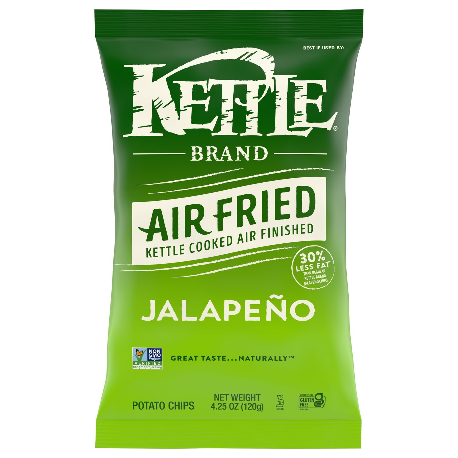 Kettle Brand Air Fried Jalapeño Potato Chips - 15/4.25 oz Bags