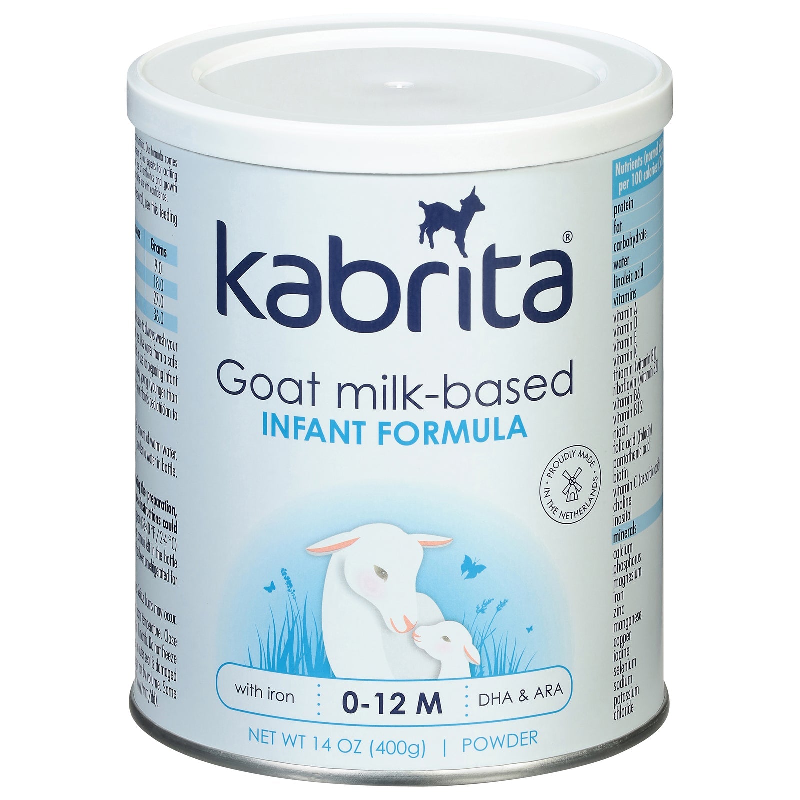 Bulk Pack of 12, Kabrita Goat Milk Infant Formula - 14 oz Can