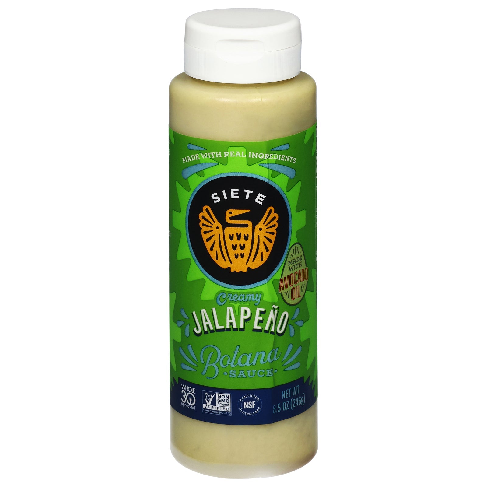 Siete Botana Jalapeño Sauce (Pack of 8) - 8.5 oz  - Spicy, Vegan, Gluten-Free