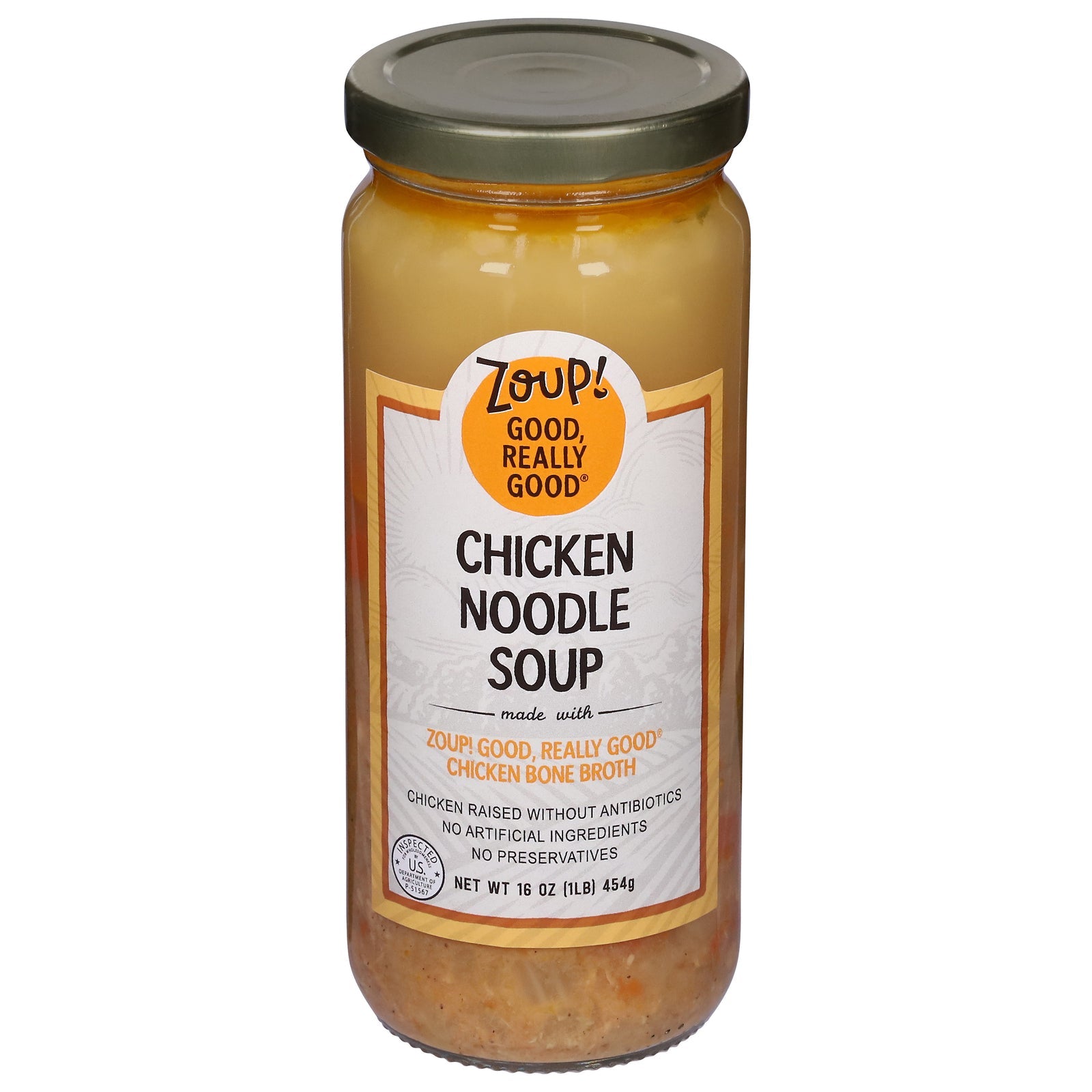 Zoup! Good, Really Good Chicken Noodle Soup - 6 x 16 oz Cups