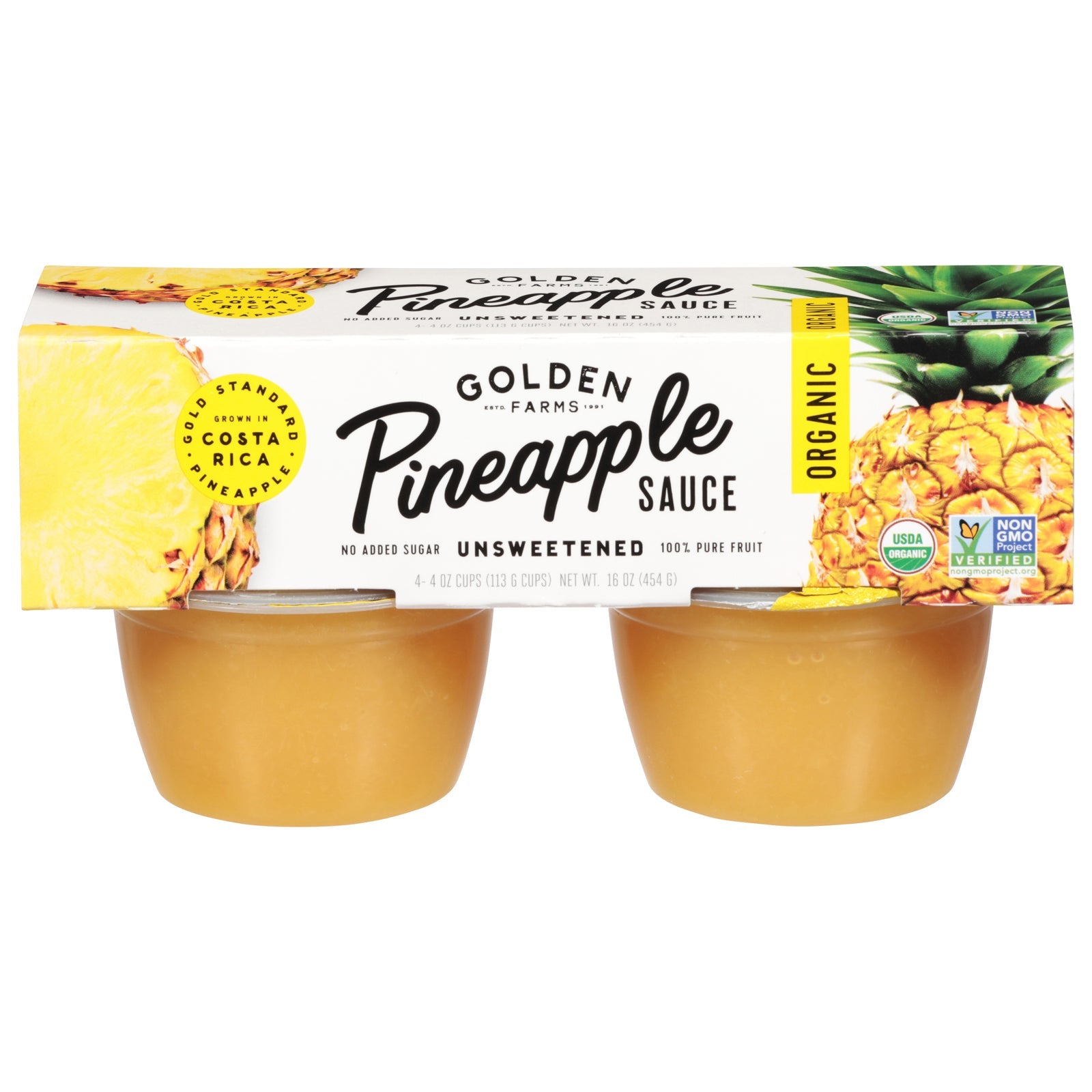 Golden Farms Pineapple Sauce Cups 4 oz, 9 Count - Single Serve Dessert