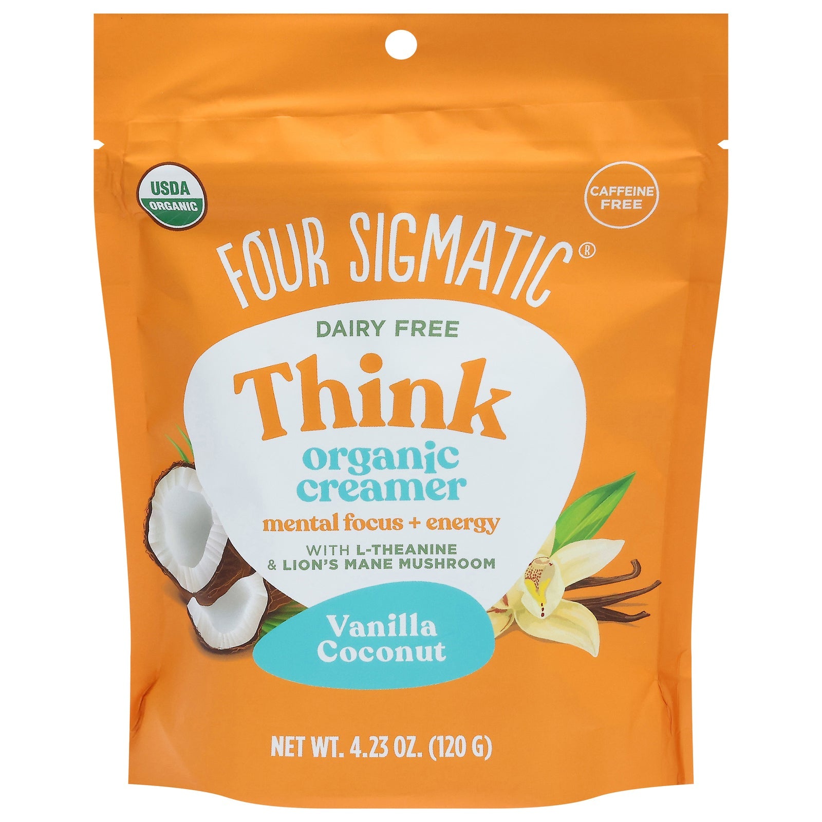 Four Sigmatic Organic Ground Coffee with Lion's Mane & Chaga - Vanilla Nut, 6 Count (4.23 oz Each) - Think Coffee