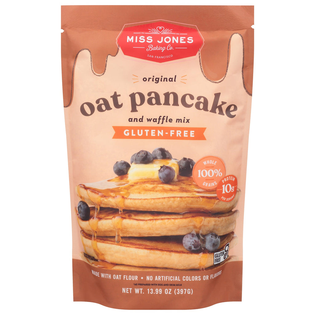 Miss Jones Baking Co. Organic Oat Pancake & Waffle Mix, 13.99 Oz. (Pack of 6)