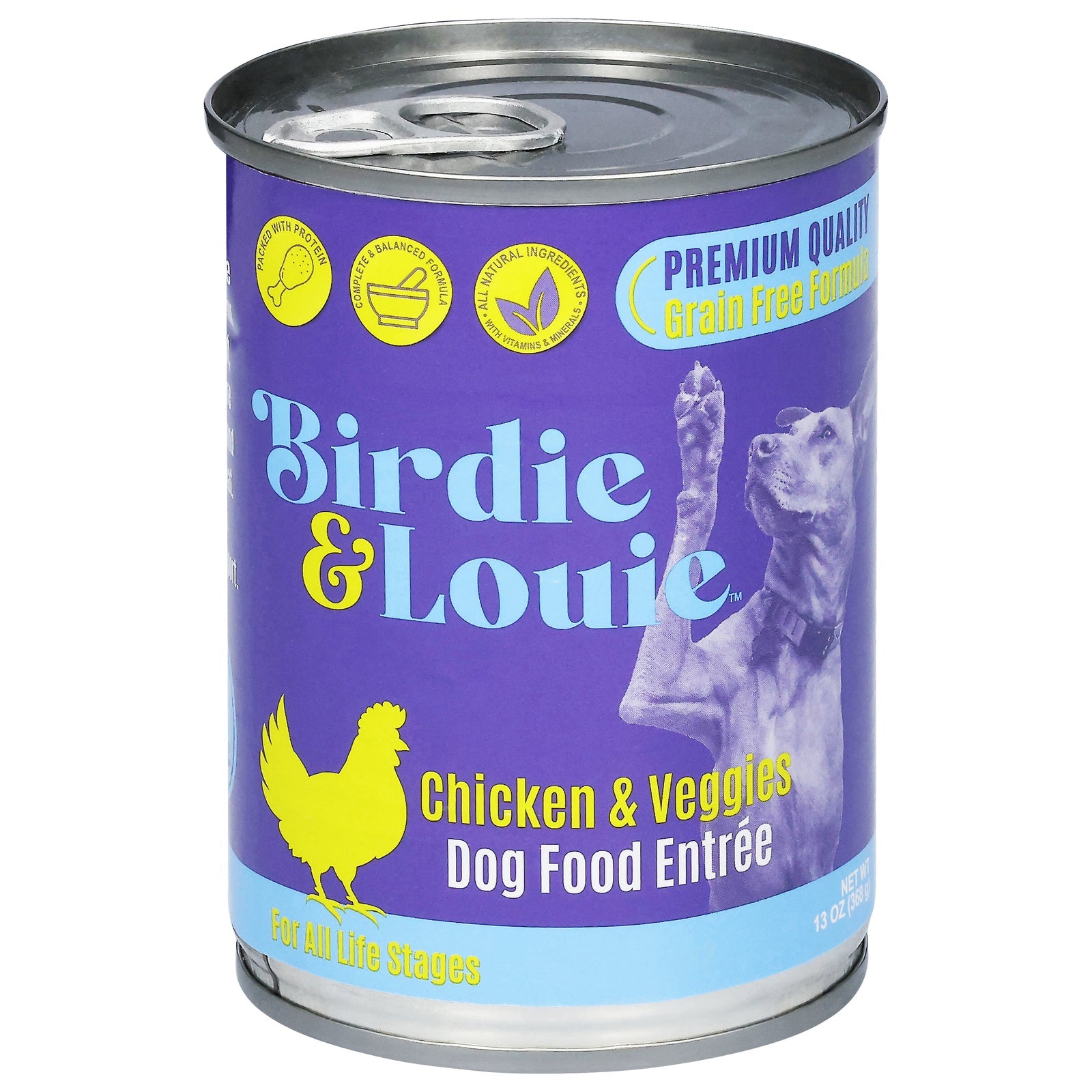 Birdie & Louie Chicken & Veggies Dog Food, 13 oz , Pack of 12