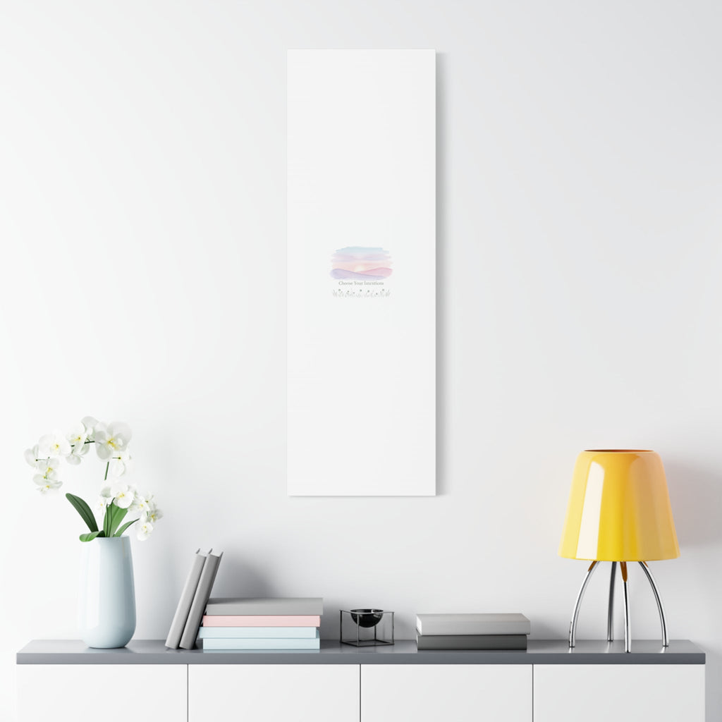 Choose Your Intentions Canvas, soft wellness poster, pastel gradient mindfulness art