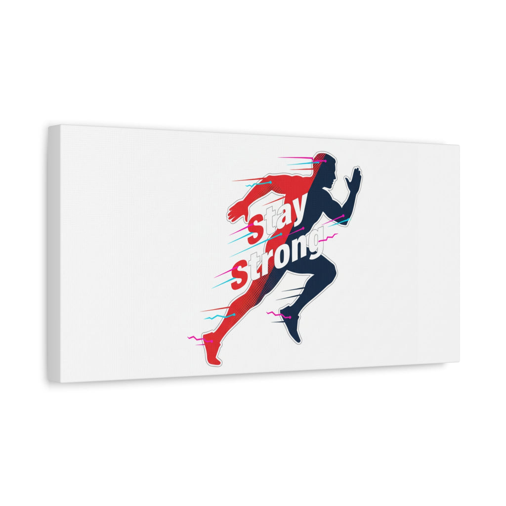 Stay Strong Runner Canvas | Fitness Motivation, Gym Wall Art