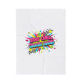Stay Chill Crash Hard Blanket | Crash Out neon graffiti, meltdown design