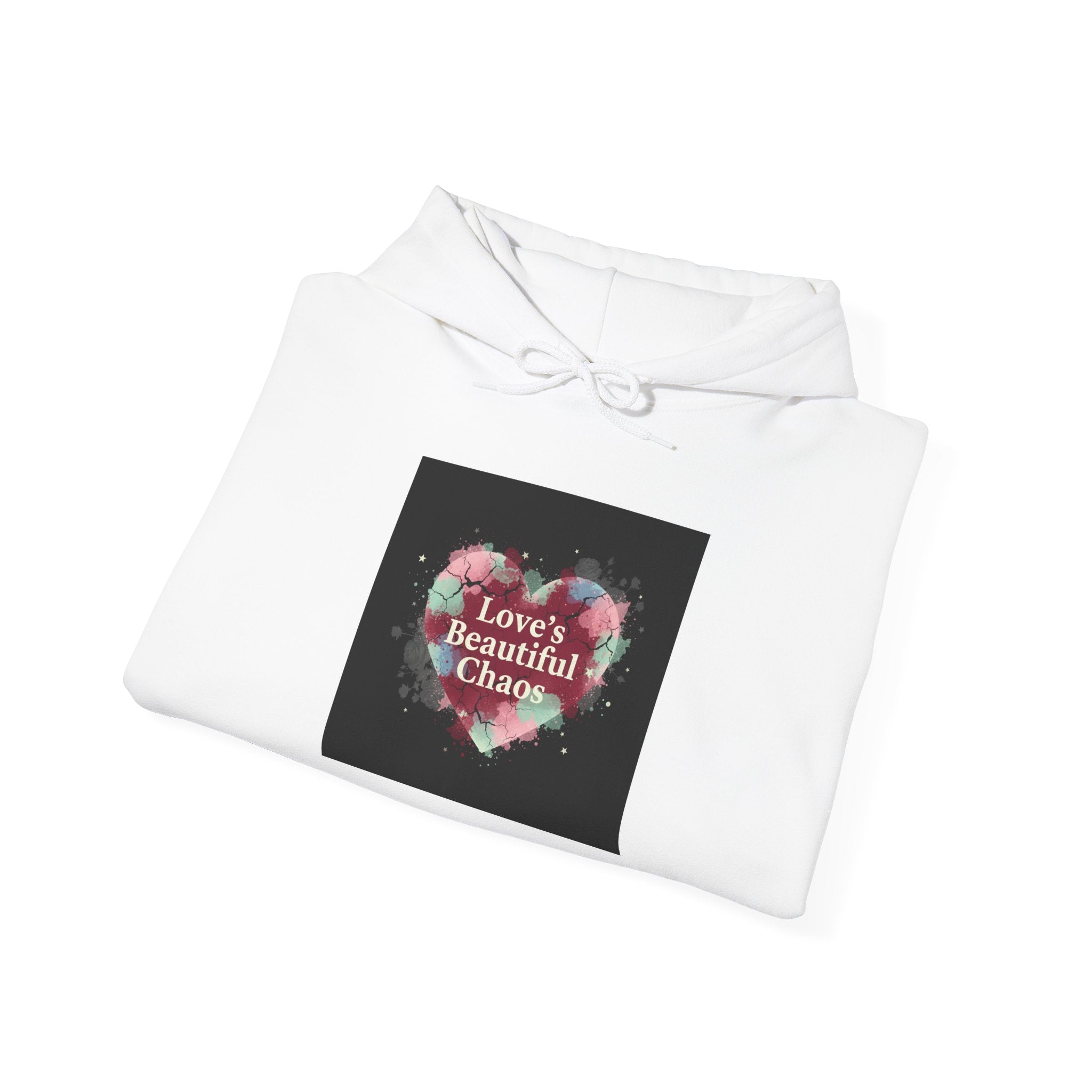 Distressed Heart Collage Hoodie | Soft Grunge Hearts, punk heart design