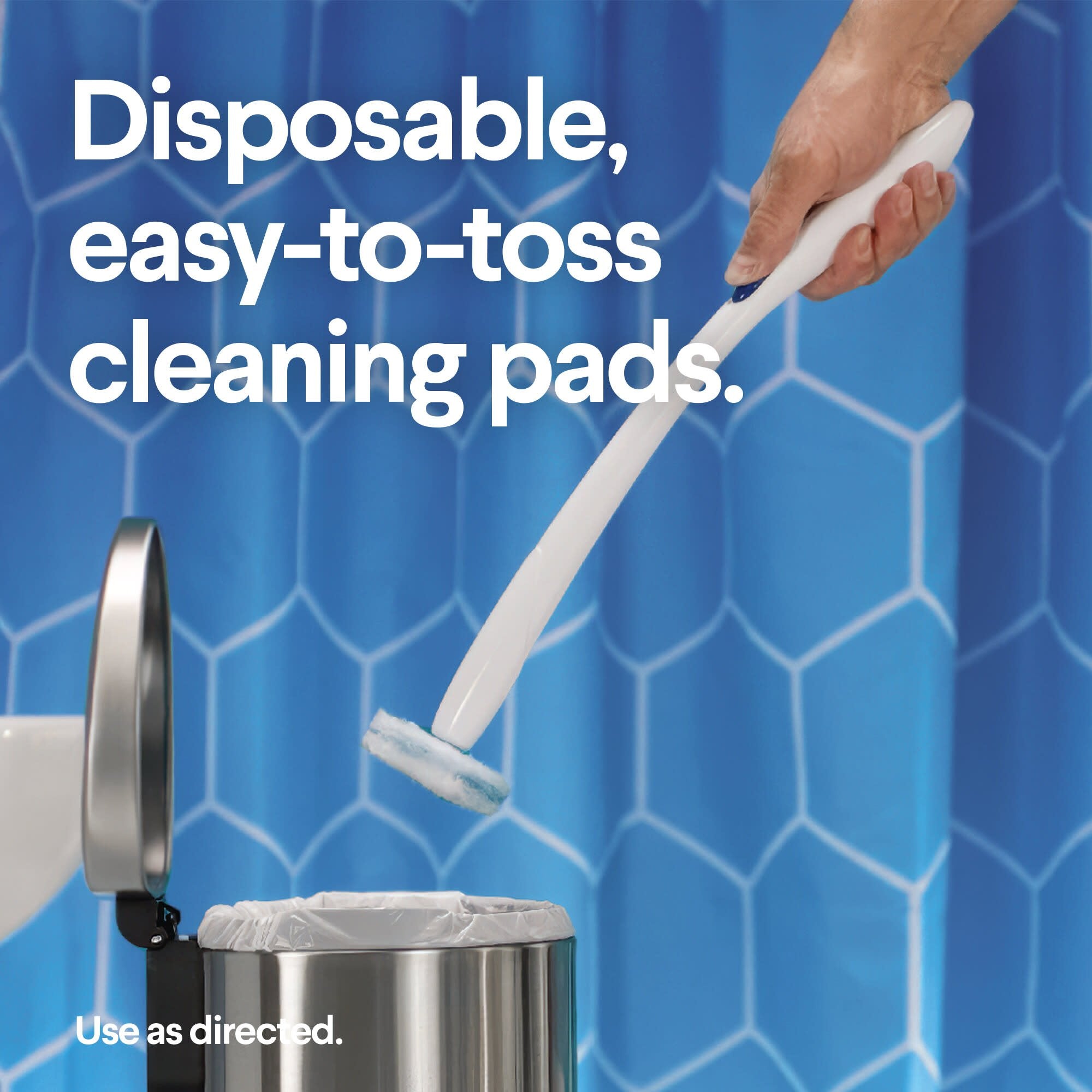 Toilet Bowl Cleaner Disinfecting Refill Pads Clorox® Blue / White, 3 Inch, Sponge Head 31620