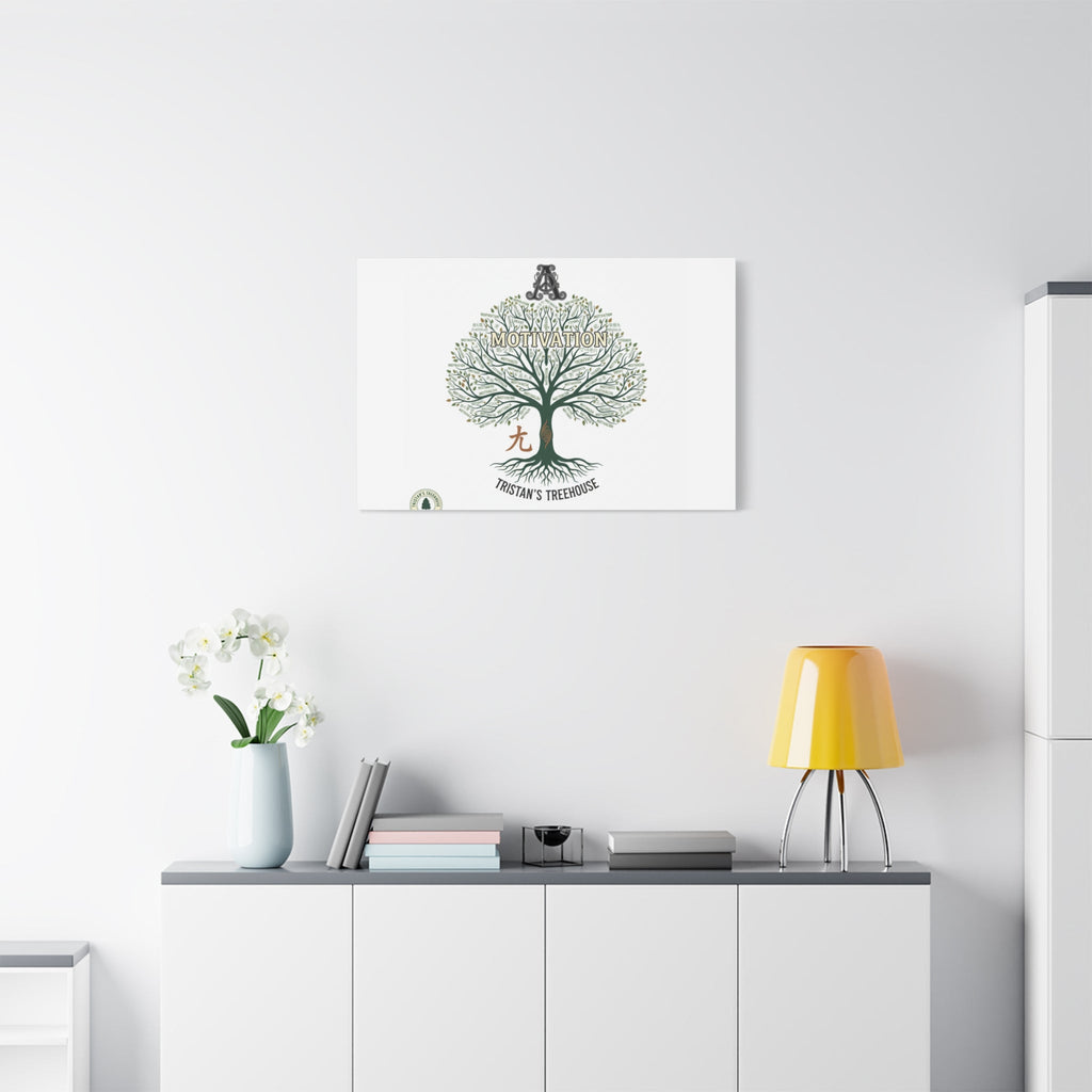 Handwritten Doodle Tree Canvas | Matte Stretched Wall Art