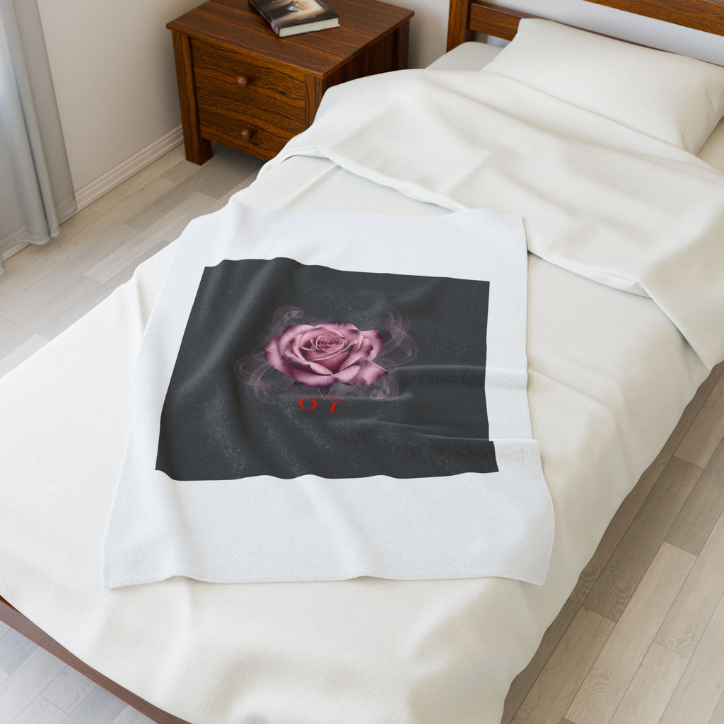 Moon Rose Valentine's Blanket | Viral Gothic Rose Velveteen | Dark Romance Valentine's Gift