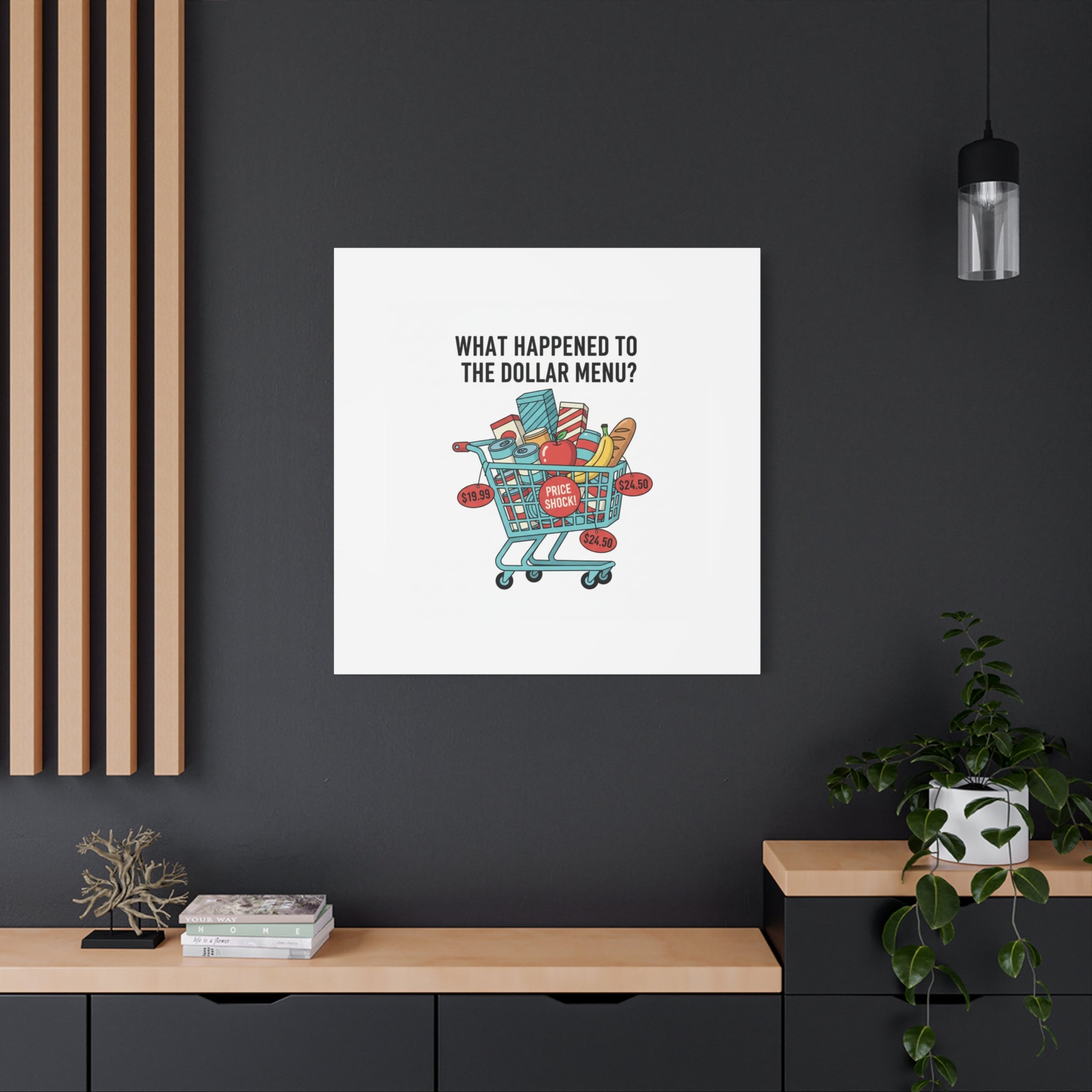 What Happened to the Dollar Menu? Canvas | Grocery Prices Meme, Price Shock Wall Art