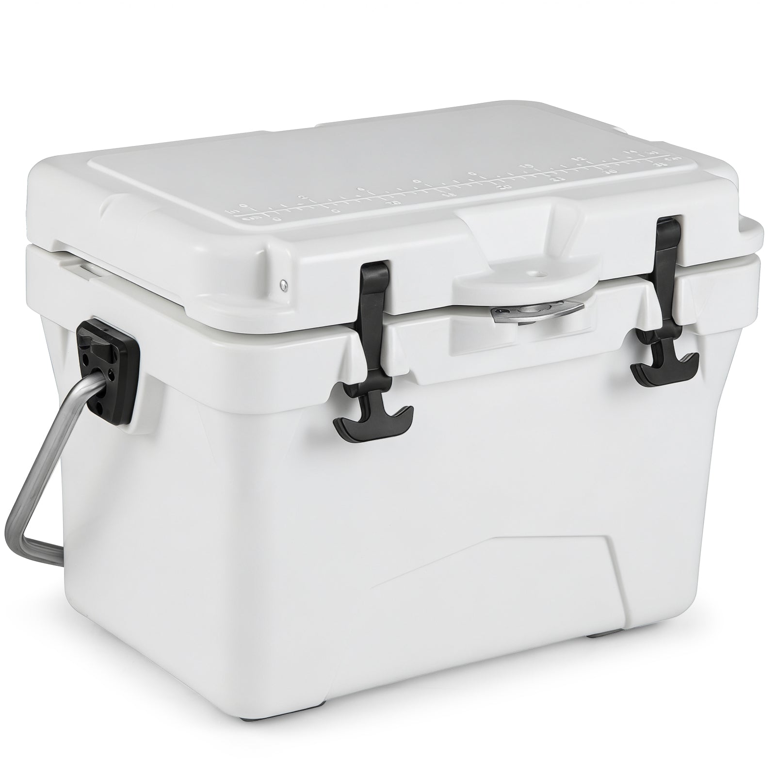 20 Quart Portable Hard Cooler with Built-in Ruler and Bottle